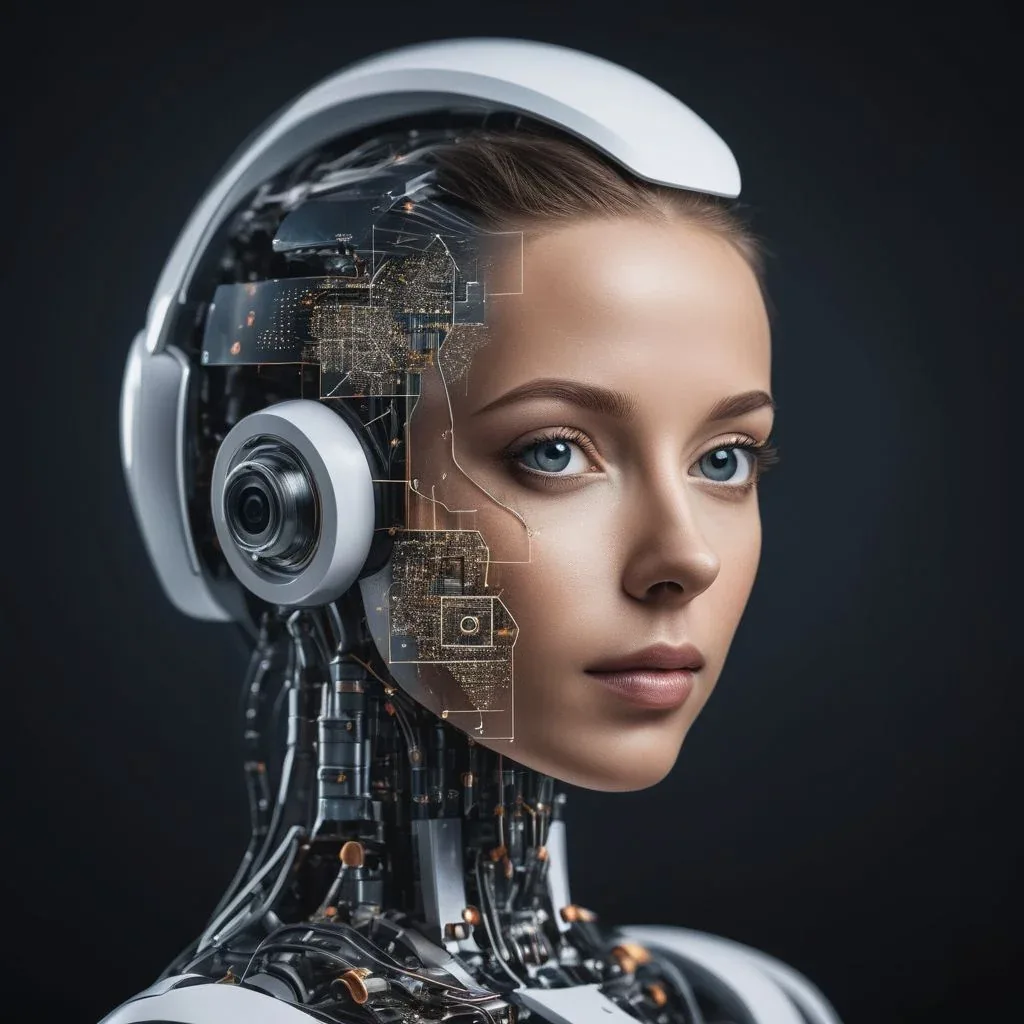 half woman half robot