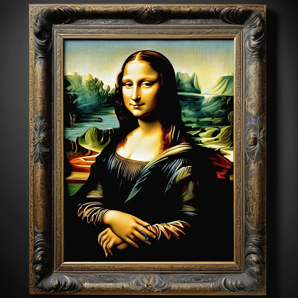 AI photo recreation of the Mona Lisa portrait originally by Leonardo da Vinci. Photo generated on caspa AI in seconds with prompt “mona lisa painting, hd intricate”